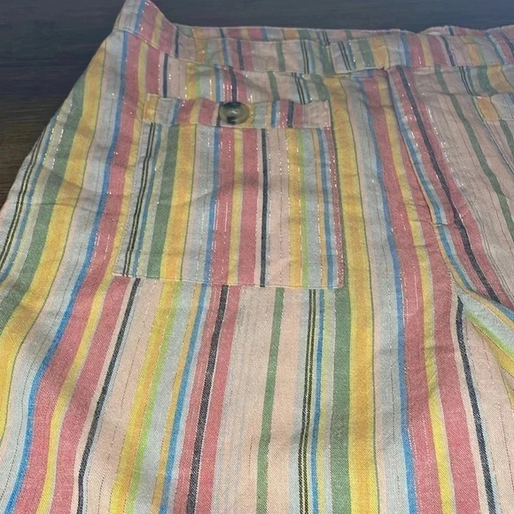 Cato Linen Striped NWT Size 14 Shorts - Picture 2 of 9
